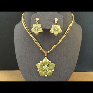 VCLM Vintage Jewelry Company Corded Necklace & Earring Set